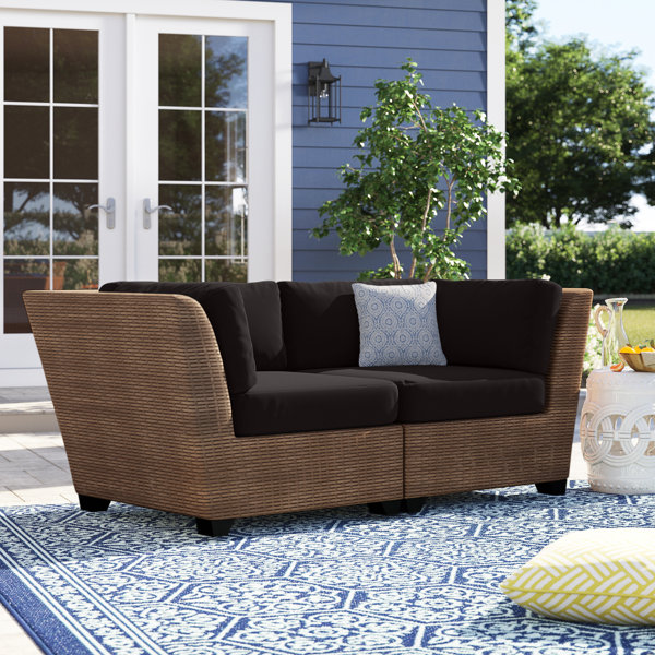 Sol 72 Outdoor™ Waterbury 70'' Wide Outdoor Loveseat with Cushions